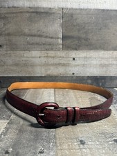 Lands End Vintage Leather Belt 34 506 Unisex