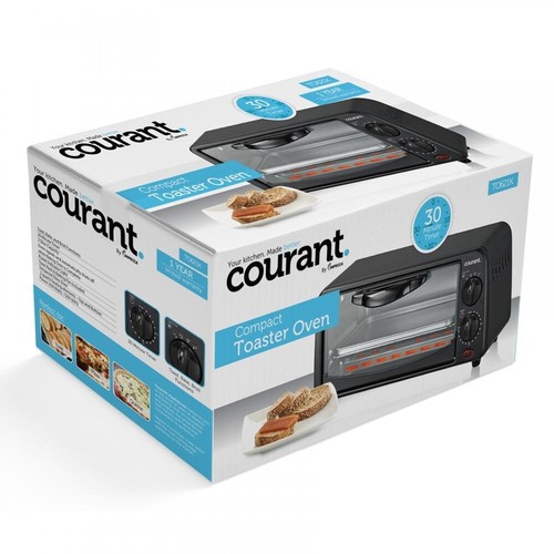 Courant 2-Slice Countertop Toaster Oven, Bake, Broil, Black - Picture 10 of 10