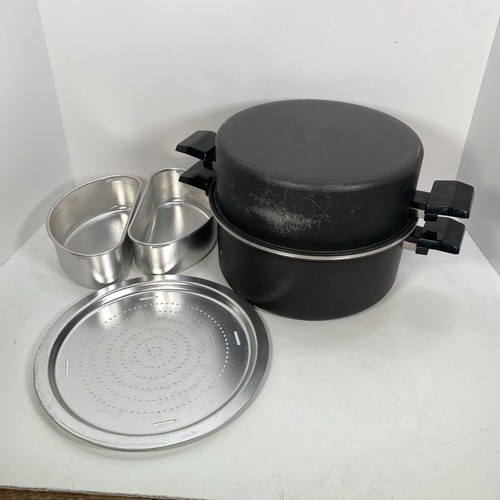 MIRACLE MAID BLACK ANODIZED DUTCH OVEN/ROASTER/STEAMER PAN WITH INSERTS 11"x7" eBay