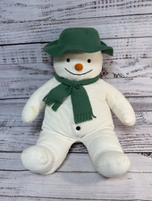 Rare Vintage Eden Snowman 20 Inch Tall Raymond Briggs w/Green Hat Scarf