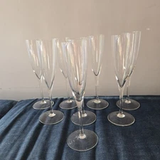 Pair Baccarat Crystal Dom Perignon 9 1/4" Champagne Flutes France Many Available