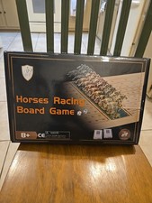 Horse Racing Game 11 Durable Metal horses Solid Wood Board Competitive