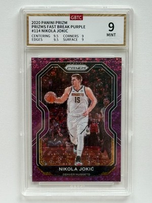 2020‑21 Panini Prizm Nikola Jokic Purple Fast Break /75 #114