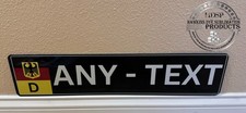 Black Euro Style Tag Bmw European License Plate Any Text Custom German