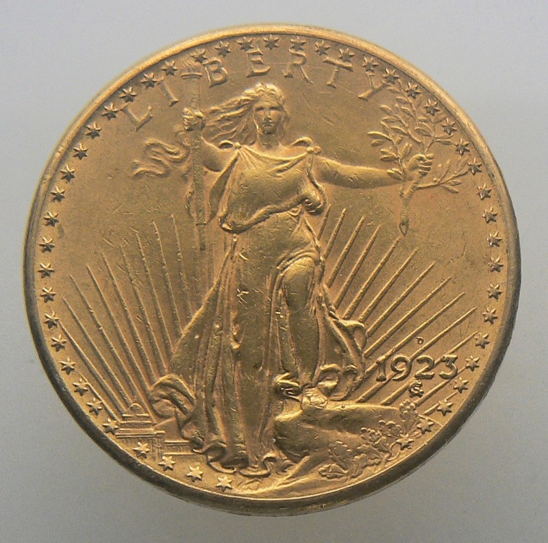 1923-D $20 Gold Saint Gaudens Double Eagle