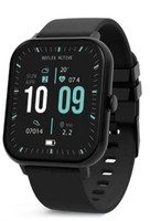 Reflex Active Series 23 Black Smartwatch Fitness Tracker Calls IOS Android 38mm