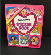 Personalized Name KELSEY STICKER BOOK Stick W/Us Girls Funky Groovy Stickers