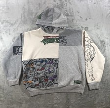 Nickelodeon Teenage Mutant Ninja Turtles Hoodie Mens Large Gray Fleece Top