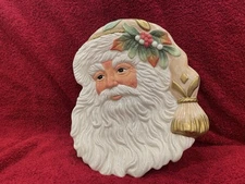 Fitz And Floyd Christmas Canapé Plate Featuring Santa In 3 Dimensions.  With Box