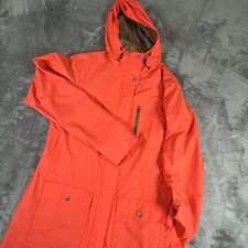 Columbia Omni-Tech Women's Size Medium Rain Jacket Orange Hooded Vented