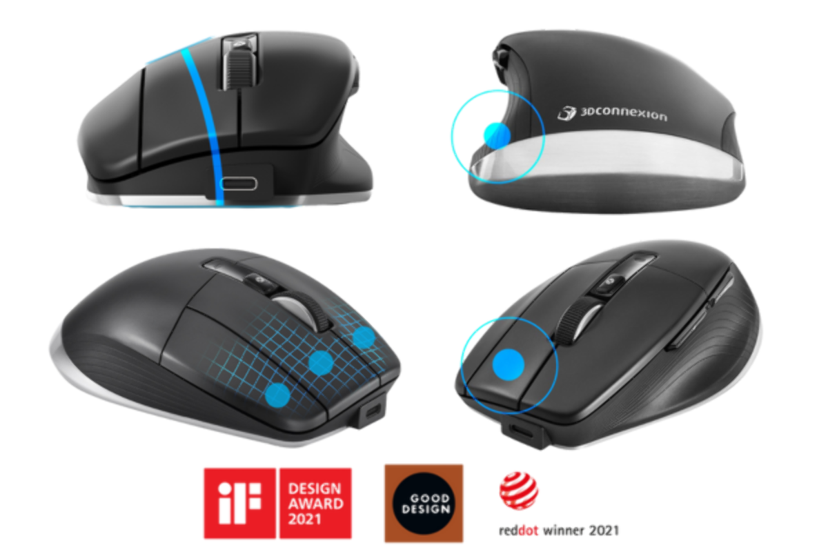 Dconnexion CadMouse Pro Wireless - 3DX-700116 - Ergonomic CAD