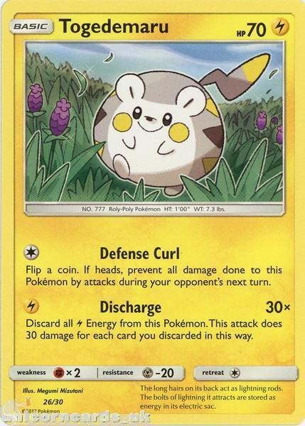 Togedemaru 26/30 TK2 Mint Pokemon Card