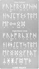 No.409 Metal Stencil, Elder Futhark, Anglo-Saxon Runes 0.5In, Ancient Alphabet,