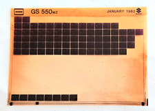 Suzuki GS550MZ Spare Parts List Microfiche (Jan 1982).