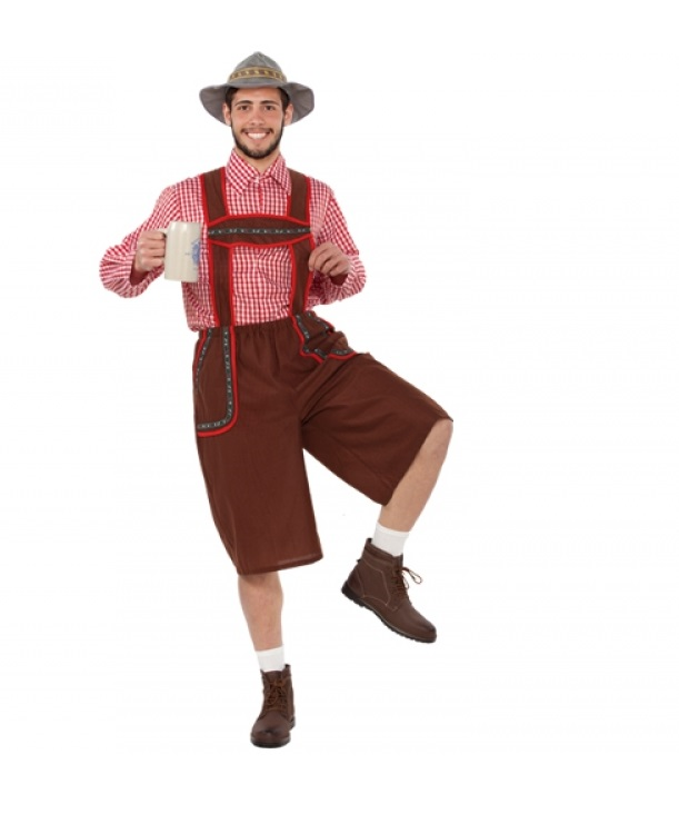 Costume Oktoberfest Uomo COSAVOROCK - Completo Bavarese Con Lederhosen