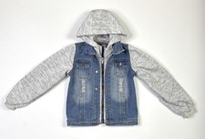 MaCam Hooded Denim Jacket Kids Boys 120 Zipper Button Casual