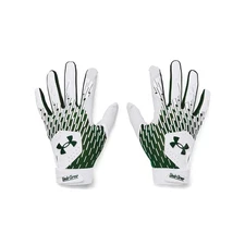 Large White Forest Green Sport Activity Gloves With Breathable Fabric