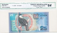 Centrale Bank Van Suriname Suriname 25 Gulden 2000