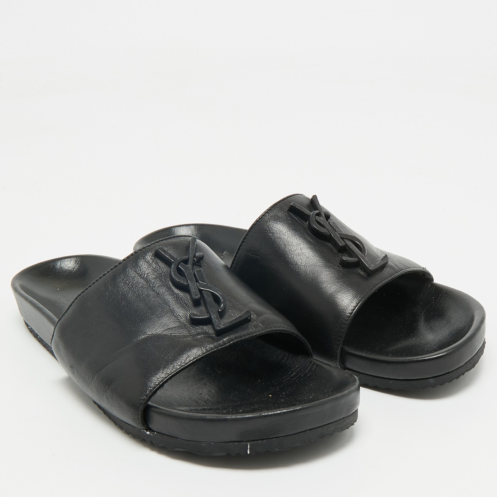 Sandali piatti Saint Laurent neri in pelle Joan misura 36 5