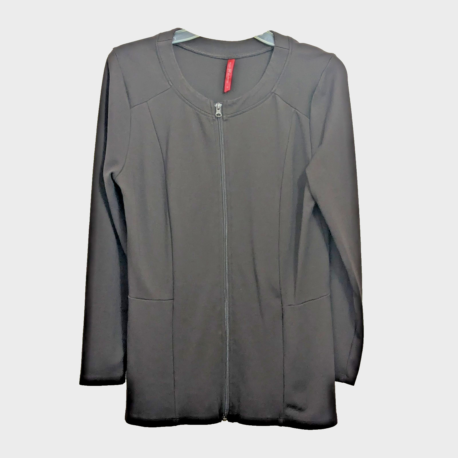 Ruby Ribbon Brown Full Zip Up Fitted Workout Acti… - image 1