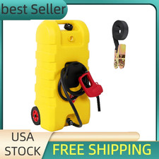 15 Gal Portable Gasoline Tank Container Fuel Caddy Diesel Storage w/Pump Hose