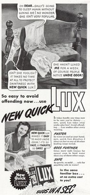 1940 Lux: Oh Dear Sally's Going to Sleep Again Vintage Print Ad