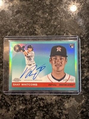2025 Topps Chrome Platinum Shay Whitcomb (RC) Auto Aqua Refractor /150 Astros
