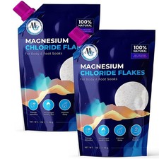 Dead Sea Magnesium Flakes Bath Salts - Premium Supplement for Relaxation  Muscl
