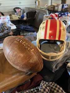 Vintage 1960s Sears children's football helmet, model 2474S.