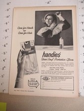 anuncio de revista comercial 1964 roble goma Rávena OH manos móviles vinilo guante cabello esteticista