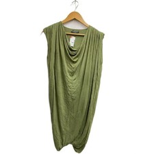 Alexander McQueen Womens Tank Top Dress 38 Green Nylon Italy Auth
