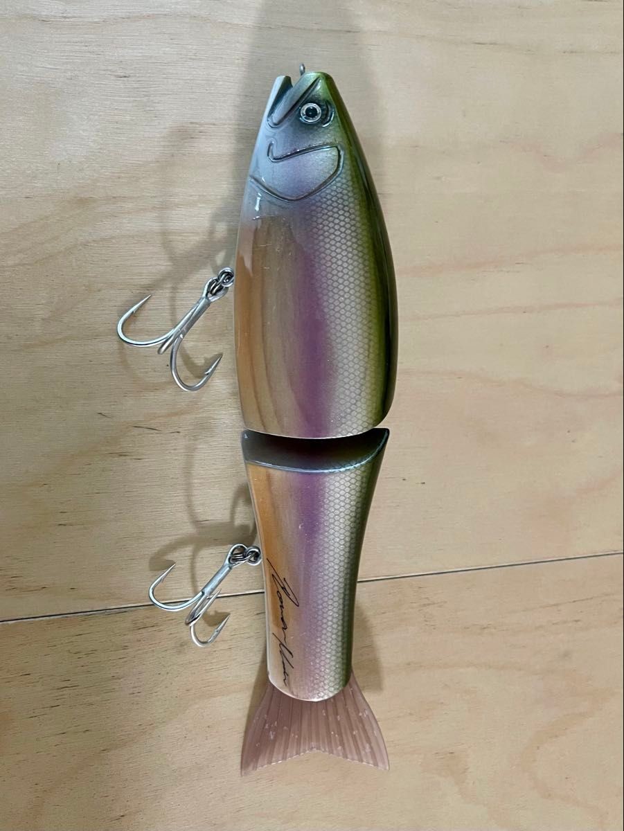 Roman Made THE NEGOTIATOR Swimbait Emerald Blue Green Natural Wood Series - Image 2