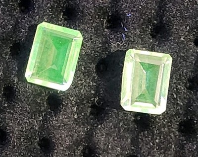 Rectangle 9x6mm Uranium Glass Facets Loose Gemstone Jewelry Making
