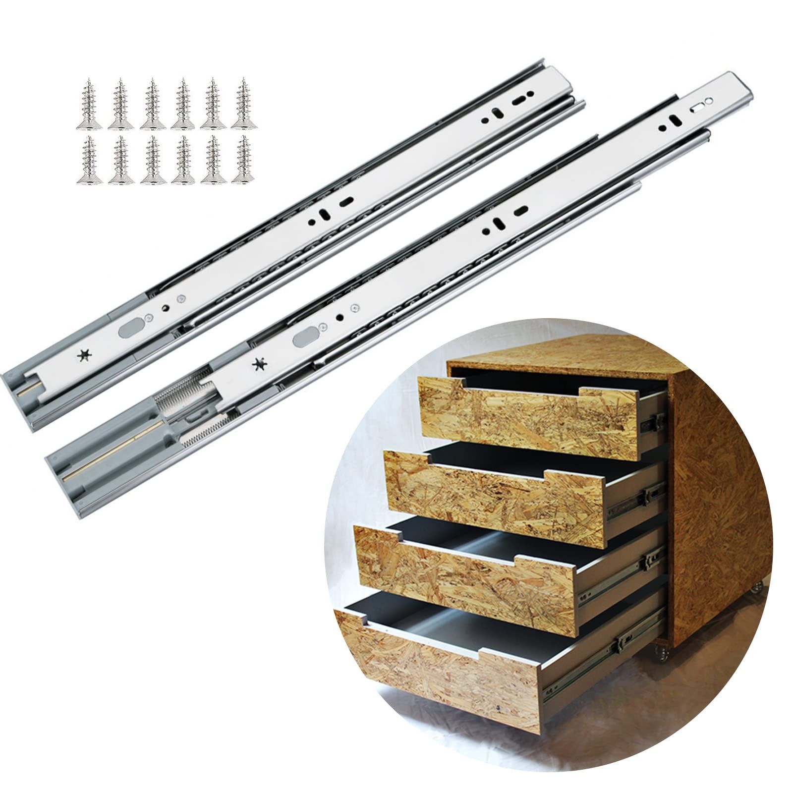 22 Inch Side Mount Heavy Duty Cabinet Drawer Glides ...