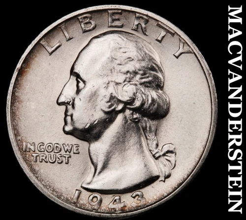 1943-S Washington Quarter- Choice Gem Brilliant Uncirculated Luster #G6593