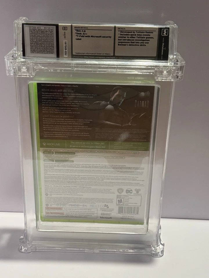 XBox 360 Game BATMAN: THE TELLTALE SERIES - WATA GRADED 9.8 A++! Latin American - Image 2 of 2