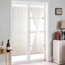 Door Curtains French Door Curtain Panel Rod W137xL183cm