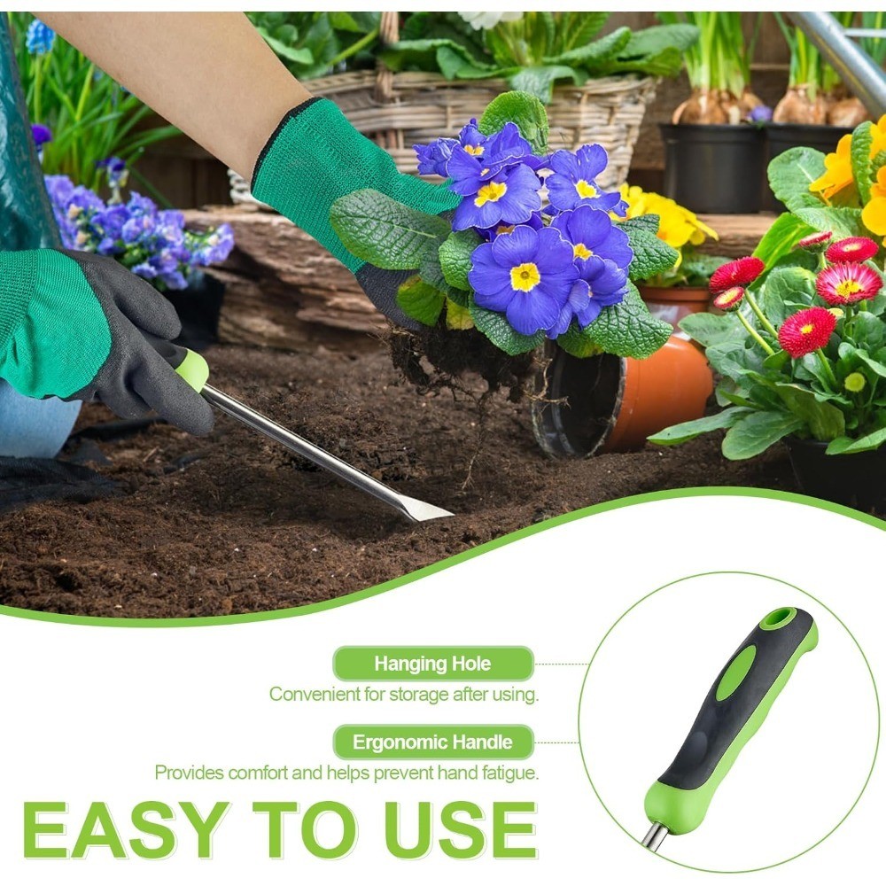 Stand Up Dandelion Weeder Tool Long Handle Stainless Steel Manual Root Remover