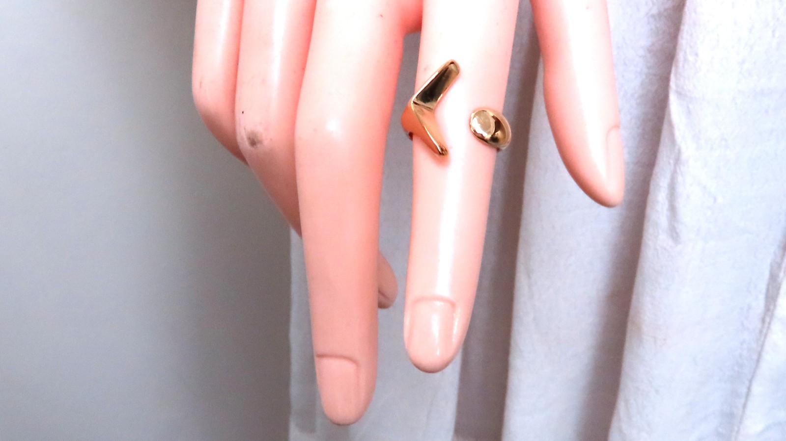 Open Irregular Abstract Statement Ring 14kt Gold … - image 4