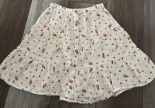 Mini Boden Tiered Ice Cream Cone Polka Dot Skirt Size 6/7