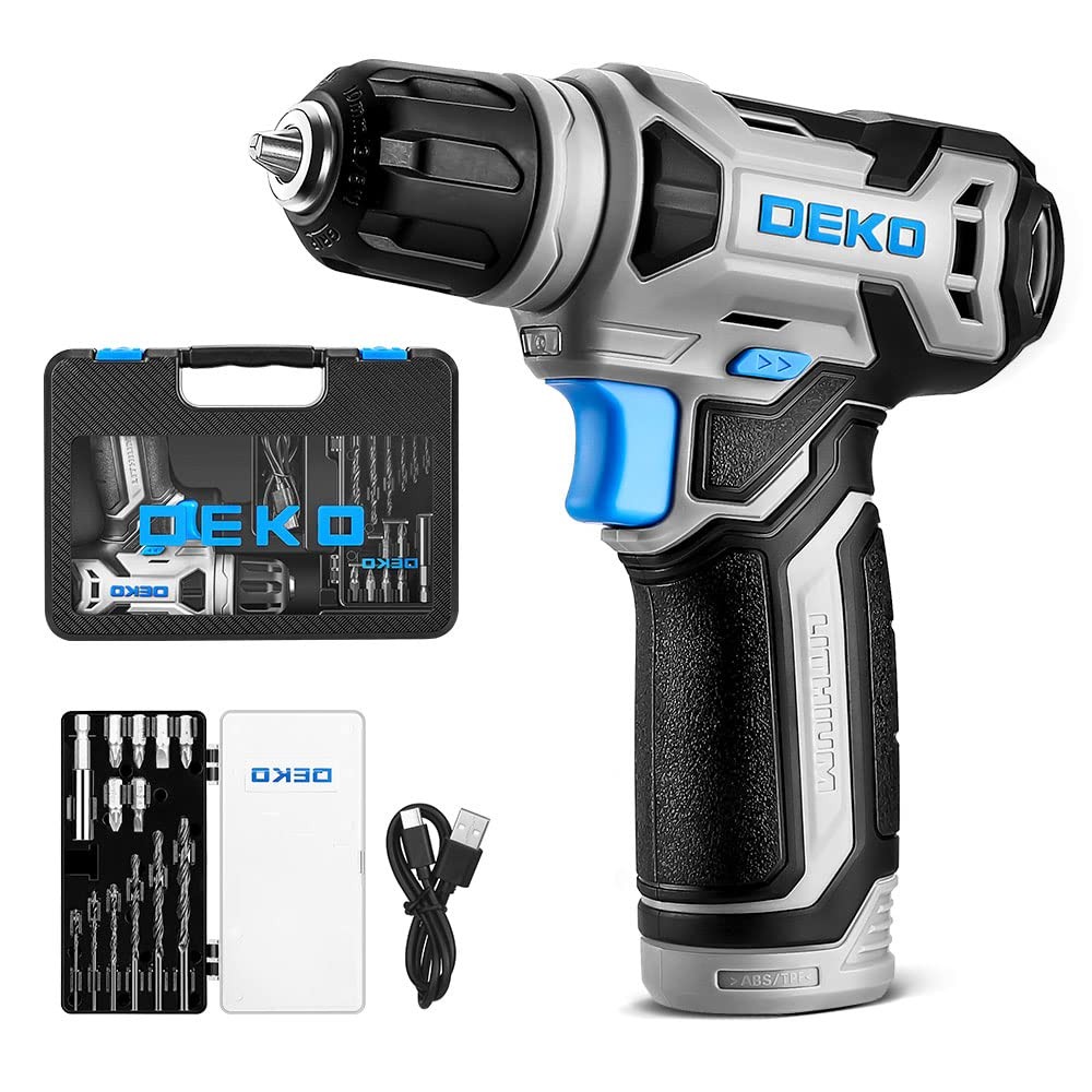 Set, Power Drill With 3/8"keyless Chuck, 13pcs Acessories, .