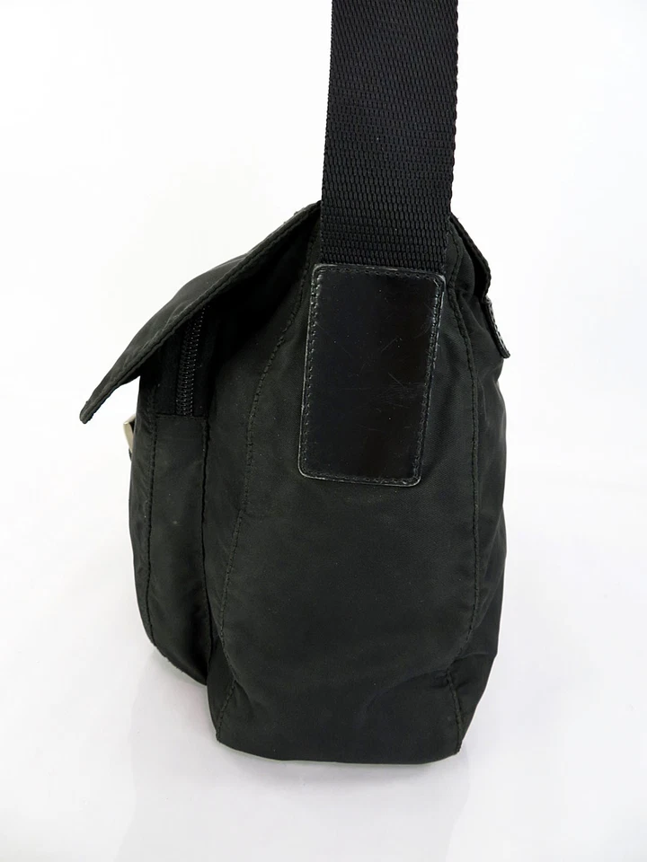 Auténtico bolso bandolera de hombro PRADA negro de nailon (pequeño) #60771 Foto 4 de 4