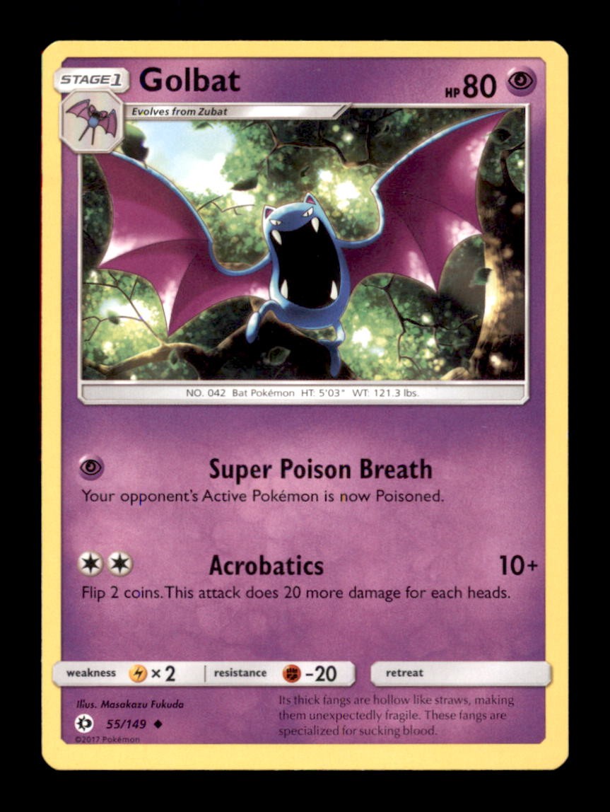Golbat 55/149 UC SM Base Set Pokemon