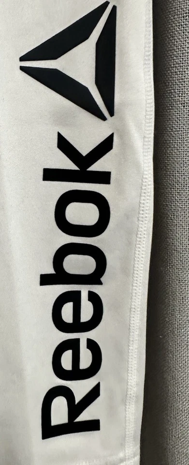 Reebok Men’s Lg Compression Tights, Rash Guard, Moisture Wicking, White - Image 3 of 4