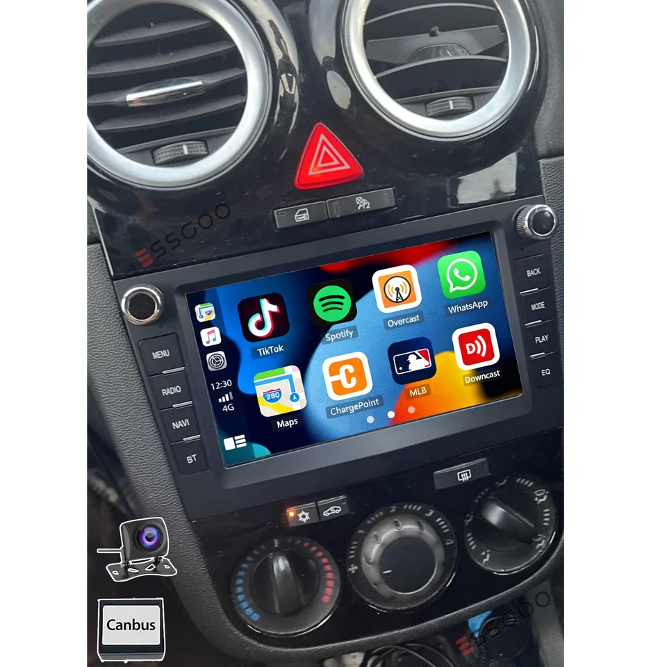 ESSGOO Apple Carplay For Vauxhall Corsa 2006-2014 Android 15.0 Car Stereo Radio GPS Cam