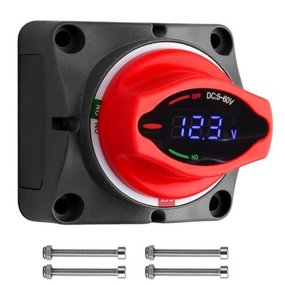 ALLmeter Battery Disconnect Switch with Digital Voltage Display,250A 5-60V... 