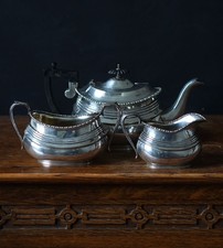 Vintage Sheffield EPNS Tea Set Teapot Jug Sugar Bowl 1930s