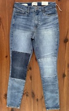 NWT Universal Thread Skinny Jeans Blue Women's Sz 6 Denim High Rise Patch