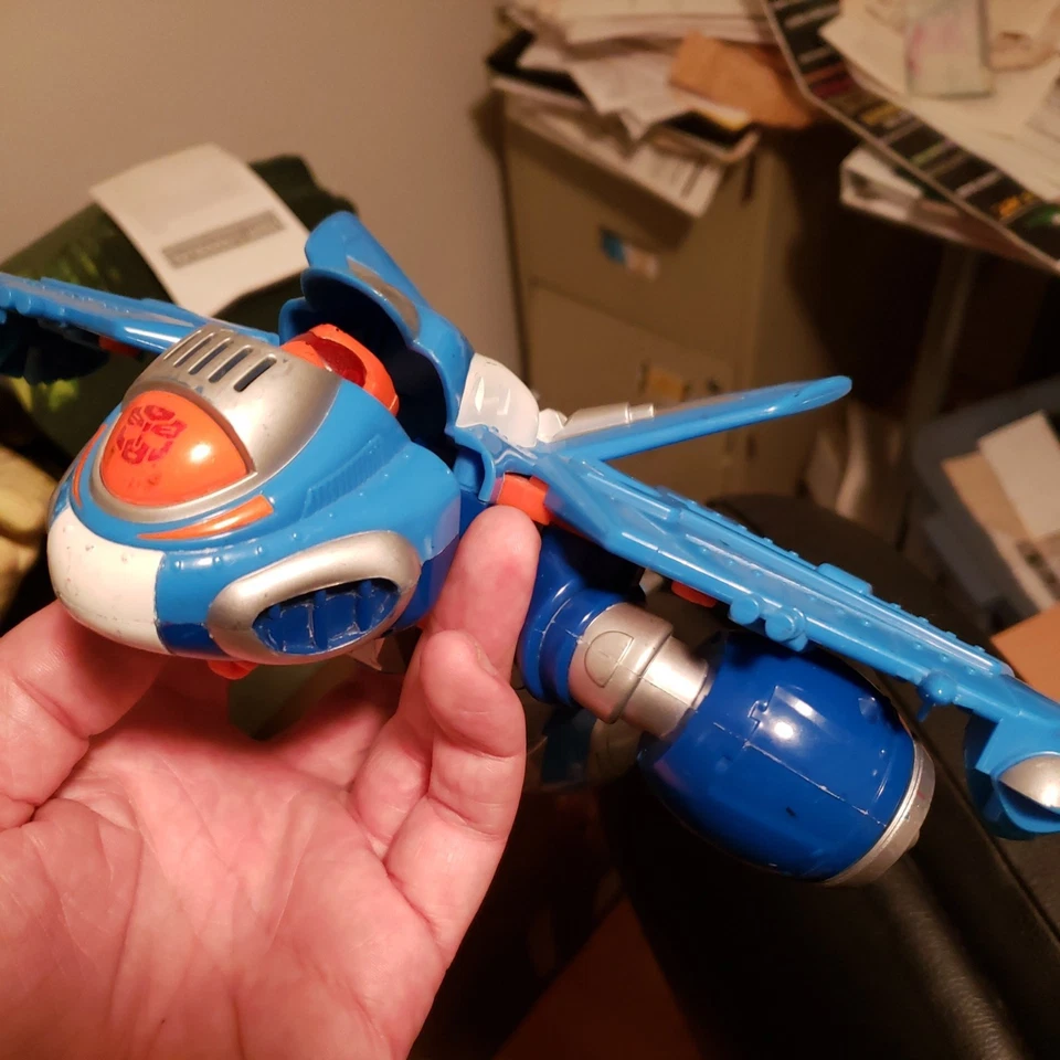 Playskool 2002 Hasbro - Takara Go-Bots - Aero Bot Jet - Talking Transformer - Imagem 2 de 4