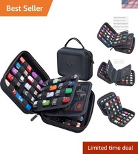 USB and SD Card Storage Holder with Mesh Pocket - Large Capacity
